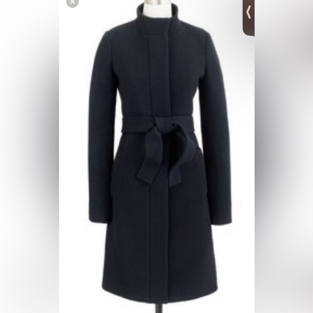 J. Crew Black Double Cloth Coat